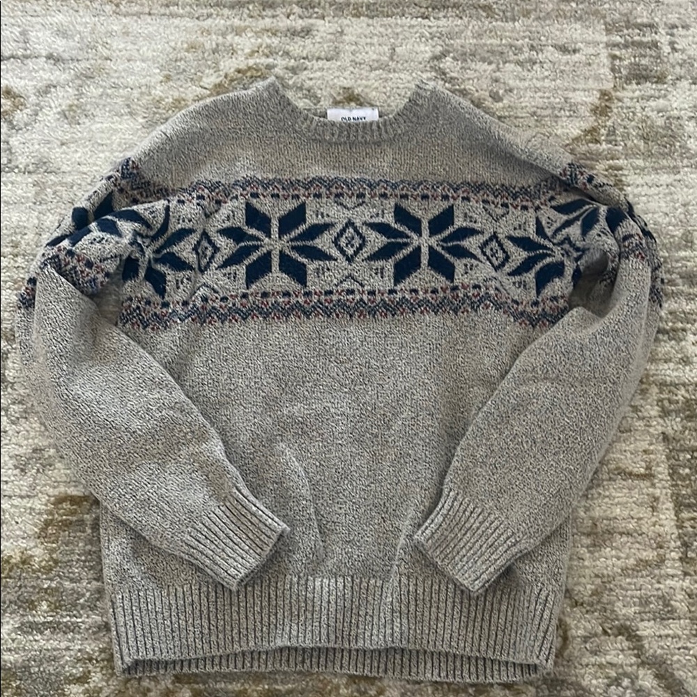 Gray Patterned Sweater - image 1